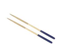 CoCud Lima de Aguja Recubierta de Diamante Vástago de 5mm Longitud de 180mm Herramienta de Afilado de Limas Redondas Recubiertas de Titanio para Metal Vidrio Piedra 2 Piezas