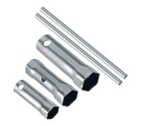 CoCud Llave de Bujía de Encendido de Doble Extremo para Motocicleta, 6mm 21mm 17/19mm, Llave de Vaso de Alcance Profundo con Barra - (Aplicaciones: para Automóviles)