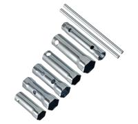CoCud Llave de Bujía de Encendido de Doble Extremo para Motocicleta, 8-10mm, Llave de Vaso de Alcance Profundo con Barra - (Aplicaciones: para Automóviles), 6 Piezas