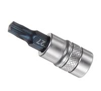 CoCud Llave de Vaso Torx, 1/4" Drive x T27 Acero S2 Cr-V Torx Star Socket Impact Bit Destornillador Sockets Adaptador - (Aplicaciones: para el Apriete de Tornillos), 1 Pieza