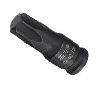 CoCud Llave de Vaso Torx de Impacto, T55, Cuadrante de Accionamiento de 1/4", Longitud de 35mm, Diseño Biselado CR-MO con Agujero de Pasador, Llave de Vaso de 6 Puntos