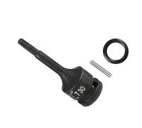 CoCud Llave de Vaso Torx de Impacto Vaso T30 1/2" Accionamiento Longitud de 3" Vaso de Acero Cr-Mo Con Anillo En O Y Pasador de Espiga - (Aplicaciones: para Tornillo Hexagonal)