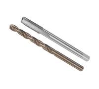 CoCud Macho y Taladro Juego, M7 x 1 Macho Rosca 6mm Diámetro, Izquierda Mano Métrica Máquina Rosca Macho y Helicoidal Taladro Herramienta Kit para Roscado, 1 Juego
