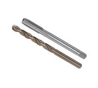 CoCud Macho y Taladro Juego, M7 x 1 Macho Rosca 6mm Diámetro Métrico Máquina Rosca Macho y Helicoidal Taladro Herramienta Kit para Roscado Reparación, 1 Juego