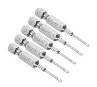 CoCud Magnético Hexágono Barrenas H1.5 Cabeza 1/4" Hex Mango 2" Longitud S2 Acero 5 Punto Antimutilación Hexágono Barrenas Destornillador para Destornillador Eléctrico 5 Uds
