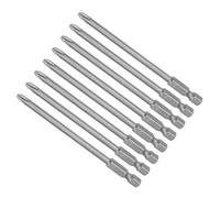 CoCud Phillips Cruz Destornillador Puntas, Ph2 100mm Largo 1/4" Vástago Hexagonal, S2 Magnético Barrena Phillips - (Aplicaciones: para Taladro Impacto Eléctrico), 8 Uds