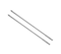 CoCud Phillips Cruz Punta Destornillador Barrenas Ph2 250mm Largo 1/4" Vástago Hexagonal S2 Magnético Barrena Destornillador (para Taladro Impacto Eléctrico) 2Uds