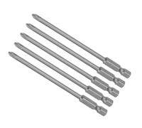 CoCud Phillips Cruz Puntas Destornillador Ph1 4mm 100mm Largo Vástago Hexagonal 1/4" S2 Magnético Barrena Phillips (Aplicaciones: para Taladro Impacto Eléctrico) 5 Uds