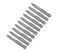 CoCud Phillips Cruz Puntas Destornillador, Ph1 5mm 50mm Largo 1/4" Hex Mango, S2 Magnético Barrena Phillips, (Aplicaciones: Taladro Impacto), 10 Uds