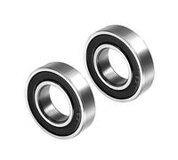 CoCud Profunda Ranura Bolas Rodamientos, 6901-2RS Modelo 12mm ID 24mm OD 6mm Grosor, Carbono Acero Doble Sellado Rodamientos - (Aplicaciones: para Motor Patineta Patines Ruedas), 2uds