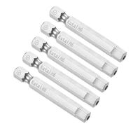 CoCud Puntas Magnéticas Hexagonales Cabeza H6 1/4" Mango Hexagonal 2" Acero S2 5 Puntos Punta Destornillador Hexagonal Antimanipulaciones 5Uds para Destornilladores Eléctricos