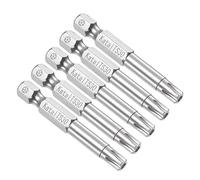 CoCud Puntas Magnéticas Torx Cabeza T30 Vástago Hexagonal 1/4" Longitud 2" Acero S2 Punta 5 Puntos Resistente a Manipulaciones Puntas para Destornilladores Estrella 5 Uds