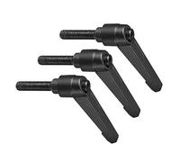 CoCud Sujetadores con Palanca Sujeción M8 X 32mm Hilo Macho Ajustables Liberación Rápida con Pernos Giratorios Bloqueo y Perillas Negras (para Maquinaria Torno) 3Uds