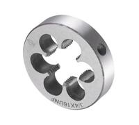 CoCud Terraja de Reparación de Rosca Redonda Terraja 3/4"-16 Unf de 45 mm OD Herramienta de Roscado de Tubos Cilíndricos de Acero de Aleación con 6 Orificios para Virutas
