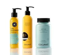 COCUNAT Pack Método Curly + Happy Hair Define y Fortalece tu Melena | Acondicionador Leave-In + Gel Definidor + Vitaminas Anticaída. Define, hidrata y fortalece tu melena rizada.