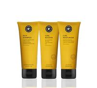 COCUNAT - Pack Mini Curl Booster + Curl Leave In Moisturizer + Champú Rich - Definición de Rizos - Anti Frizz - Travel Size - 75 ml