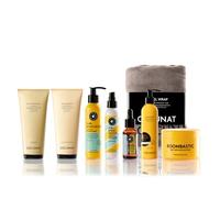 COCUNAT Rutina Rizos Definidos Pack 7 Productos + Turbante Antifrizz | Champú, Acondicionador, Mascarilla, Leave-In, Curl Booster, Spray y Sérum. Método Curly sin sulfatos, siliconas ni tóxicos.