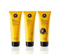 COCUNAT Travel Size Pack, Rutina Rizos: Champú, Activador y Acondicionador | Rich Champú, Curl Booster y Curl Leave-In Moisturizer: rutina completa anti frizz para definición de rizos. Formato viaje.