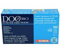 COD GIMA DOT DO CERO NITRILE POLVO Guante libre con caja dispensadora, azul, mediano, paquete de 100