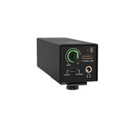 Coda - Amplificador de Monitor intrauditivo con Cable, Amplificador de Auriculares Recargable de un Solo Canal con USB-C, Perilla de Volumen LED, entradas XLR/TRS, baterías AAA Recargables Incluidas