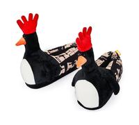 Coddies Feathers McGraw Wallace & Gromit - Pantuflas de felpa - Pantuflas de pingüino - Unisex adultos y niños - Negro - Piel sintética - Antideslizante - Acolchadas - Invierno - Mujer - Pantuflas