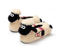 Coddies Shaun the Sheep - Pantuflas de espuma viscoelástica de felpa con parte trasera elástica, acogedoras pantuflas de interior para hombres, mujeres y adolescentes, cuatro tamaños, Shaun la oveja