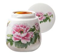 Coddled Egg Cups, 220 ml Vintage Ceramic Holder Poacher with Lid, Elegant Egg Coddler for Breakfast Serving, Steamed Kitchen Home Cooking for Women Men, Gourmet Postre Ramekin