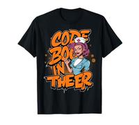 Code Boo In The Er Crew Ghost Boo JEE Enfermera Halloween Camiseta