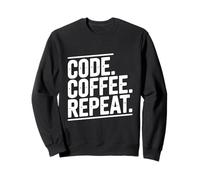 Code Coffee Repeat Programador Vida Divertido Sudadera