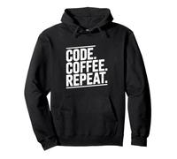 Code Coffee Repeat Programador Vida Divertido Sudadera con Capucha