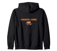 【Code DE CROUTO】 Herramienta de Ilustración de AI Agente de IA Ejecución Binario Hacker Dot Gake GPT Sudadera con Capucha