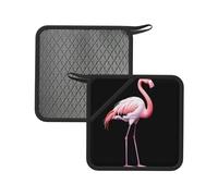 Code Flamingo - 2 alfombrillas cuadradas de silicona antiquemaduras, 18 cm, adecuadas para sartenes, hornos, parrillas, juegos de té