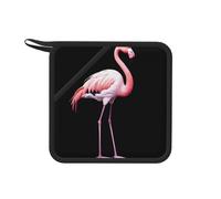 Code Flamingo - Alfombrilla cuadrada de silicona antiquemaduras, 18 cm, apta para sartenes, hornos, parrillas, juegos de té