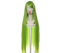 Code Geass C.c Cc Empress Cosplay Wig 100cm 39" Green Long Straightheat-resistant Fiber Hair Peruca Anime Costume Wigs