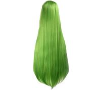 Code Geass C.C CC Empress - Peluca de pelo sintético largo y liso de 100 cm + redecilla