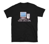 Code Like A Girl - Funny Programmer IT Gift Idea T-Shirt Black 3XL