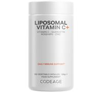 Codeage Complejo De Vitamina C Liposomal Con Zinc, Pomelo, Limón, Naranja, Quercetina Y Escaramujo, Vegano, Sin Transgénicos, Suplemento Diario En Dosis Altas, 180 Cápsulas