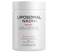 Codeage Nadh+ Sport Liposomal - Nadh, Coq10, D-Ribosa Y Vitamina B12 - Suplemento Vegano Con Matriz Liposomal De Fosfolípidos - Sin Gluten, Sin Ogm - 60 Cápsulas - Suministro Para 2 Meses