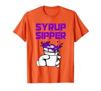 Codeine Lean - Vaso Doble de Espuma de poliestireno, Color Morado Camiseta, Hombre, Naranja, L