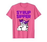 Codeine Lean - Vaso Doble de Espuma de poliestireno, Color Morado Camiseta, Hombre, Rosa Jaspeado, M