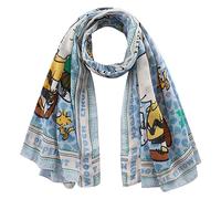CODELLO Bufanda de mujer con diseño de maní hecho de poliéster reciclado bufanda versátil para cada temporada, paño ligero, estampado Snoopy y Charlie Brown, perfecto para primavera, verano, otoño