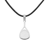 CODEONE Colgante de pádel, Colgante aficionados Pádel, Colgante PlatEADO Pádel, Colgante raqueta pádel, Colgante pala pádel, Hombre, Mujer, Medida universal, Cordon adaptable, Estuche regalo
