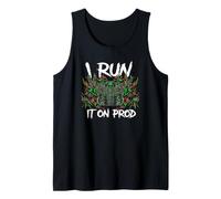 Coder Devops I Run It On Prod Hacker Skull Camiseta sin Mangas