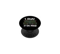 Coder Devops I Run It On Prod Hacker Skull PopSockets PopGrip Adhesivo