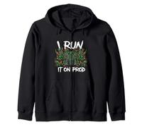 Coder Devops I Run It On Prod Hacker Skull Sudadera con Capucha