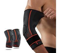 Codera de Compresión 2x para Epicondilitis en Hombres y Mujeres, Tejido de Punto 3D, Tendinitis y Artritis, Ideal para Codo de Tenis y Golfista, Unisex.