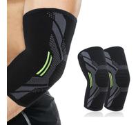 Codera Epicondilitis, 2 Piezas Codera para Tendinitis, Codera Gym y Crossfit de Compresión, Codera Deportiva para Codo de Tenista y Golfista, Hombre y Mujer, Soporte para Dolor de Codo (L)
