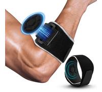 Codera Epicondilitis para Hombre Mujer, 2 Piezas Cinta de Codo Tenista, Cincha Epicondilitis con Almohadilla EVA, Brazalete de Golfista Ajustable y Antideslizante para Tenis, Golf, Gym (Negro)