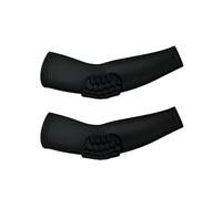 Codera Manguitos, Protectores de Codo Engrosados Antebrazo Verano, Coderas Unisexo Suaves Antideslizantes y Resistentes Al Sol para Deportes de Verano Voleibol Fútbol Baloncesto（1 par） (Negro-L)