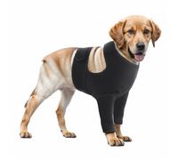 Codera para perro para la pierna delantera, body para perros después de la cirugía con pierna, antilamer o cuerpo para perros, collar cónico, alternativa para perros, protección para las piernas